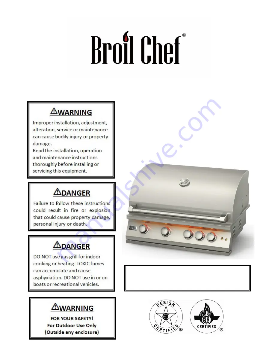 Broil King BCP-500L 5 Скачать руководство пользователя страница 1