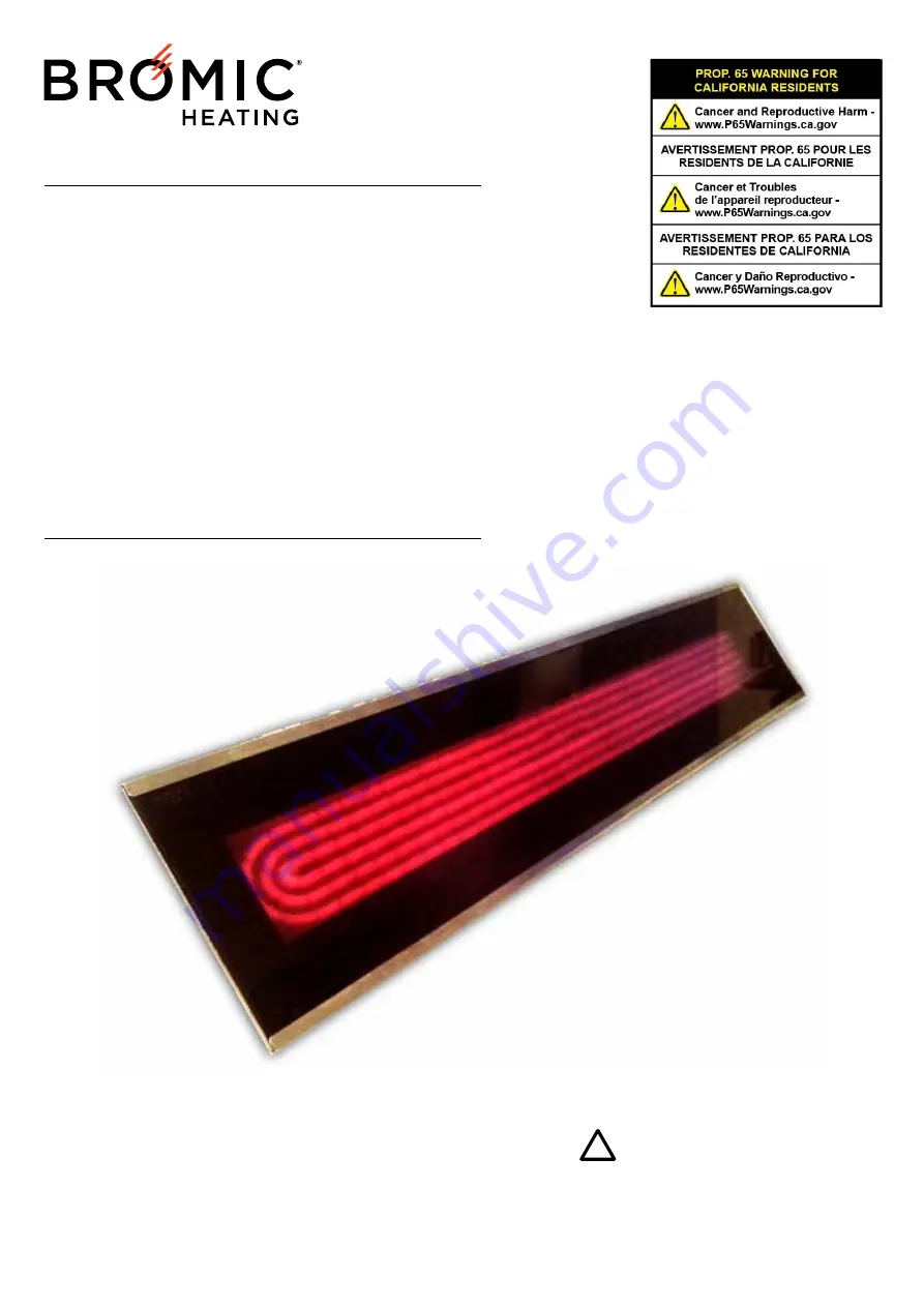 Bromic Heating BH0320003 Installation, Instruction And  Service Manual Download Page 1