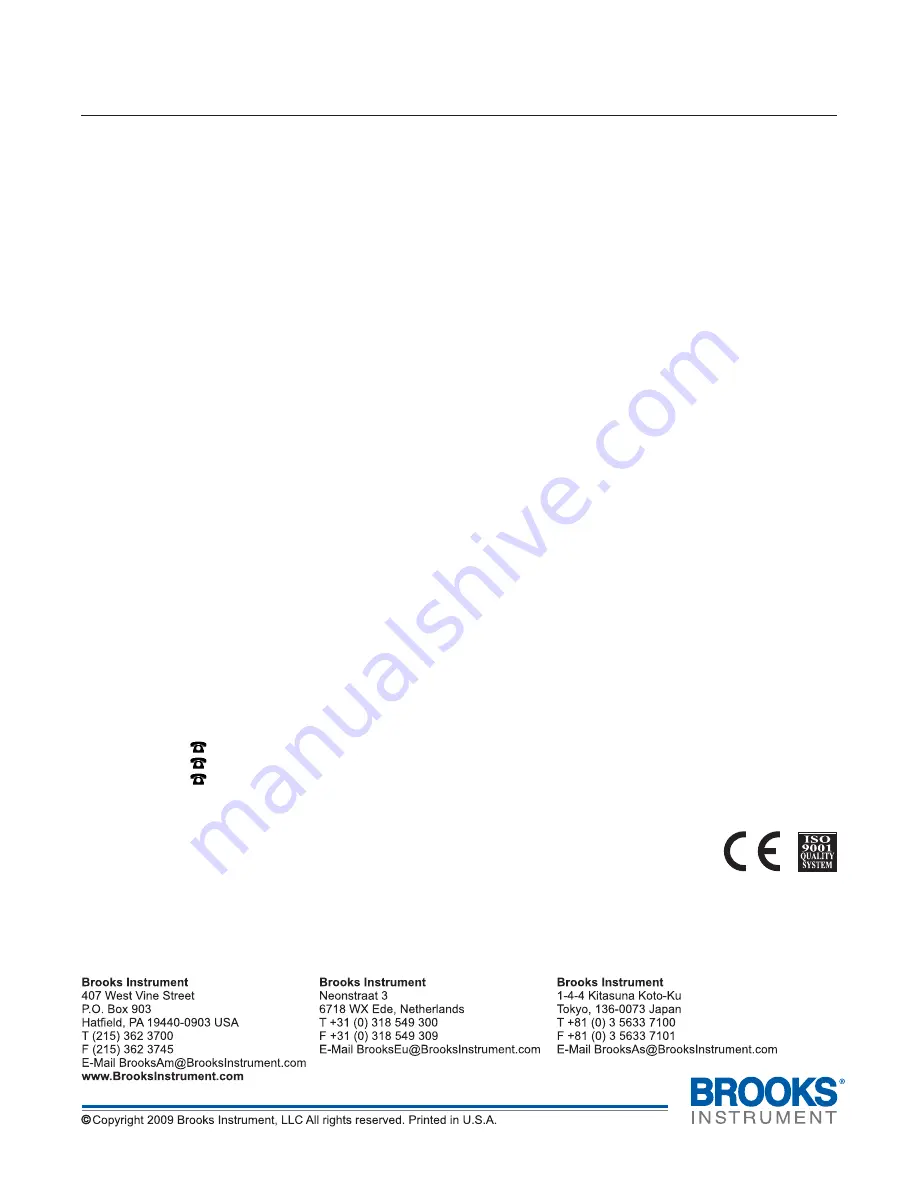 Brooks 5851EM Series Installation And Operation Manual Download Page 62