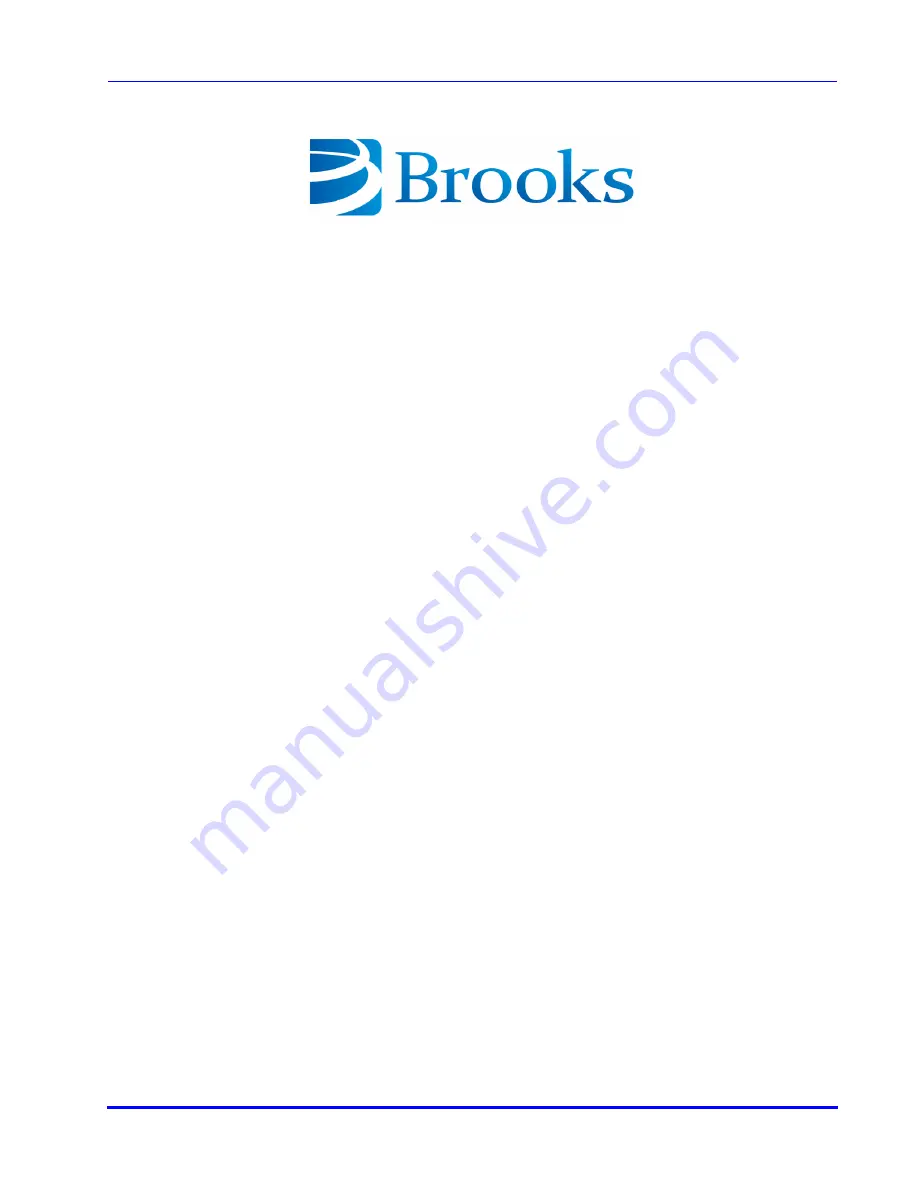 Brooks On-Board 8 Installation And Maintenance Instructions Manual Download Page 1