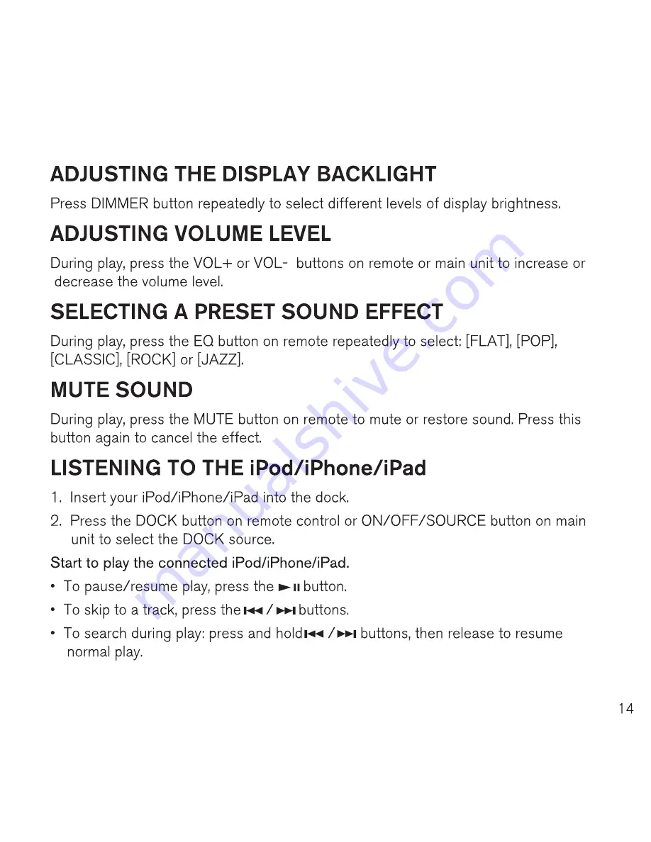 Brookstone Bluetooth Clock Radio User Manual Download Page 15