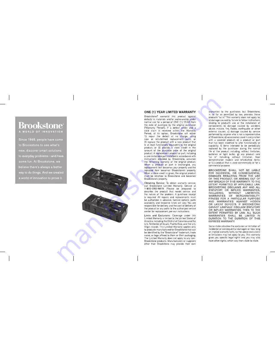 Brookstone Global Power Converter Instruction Manual Download Page 2