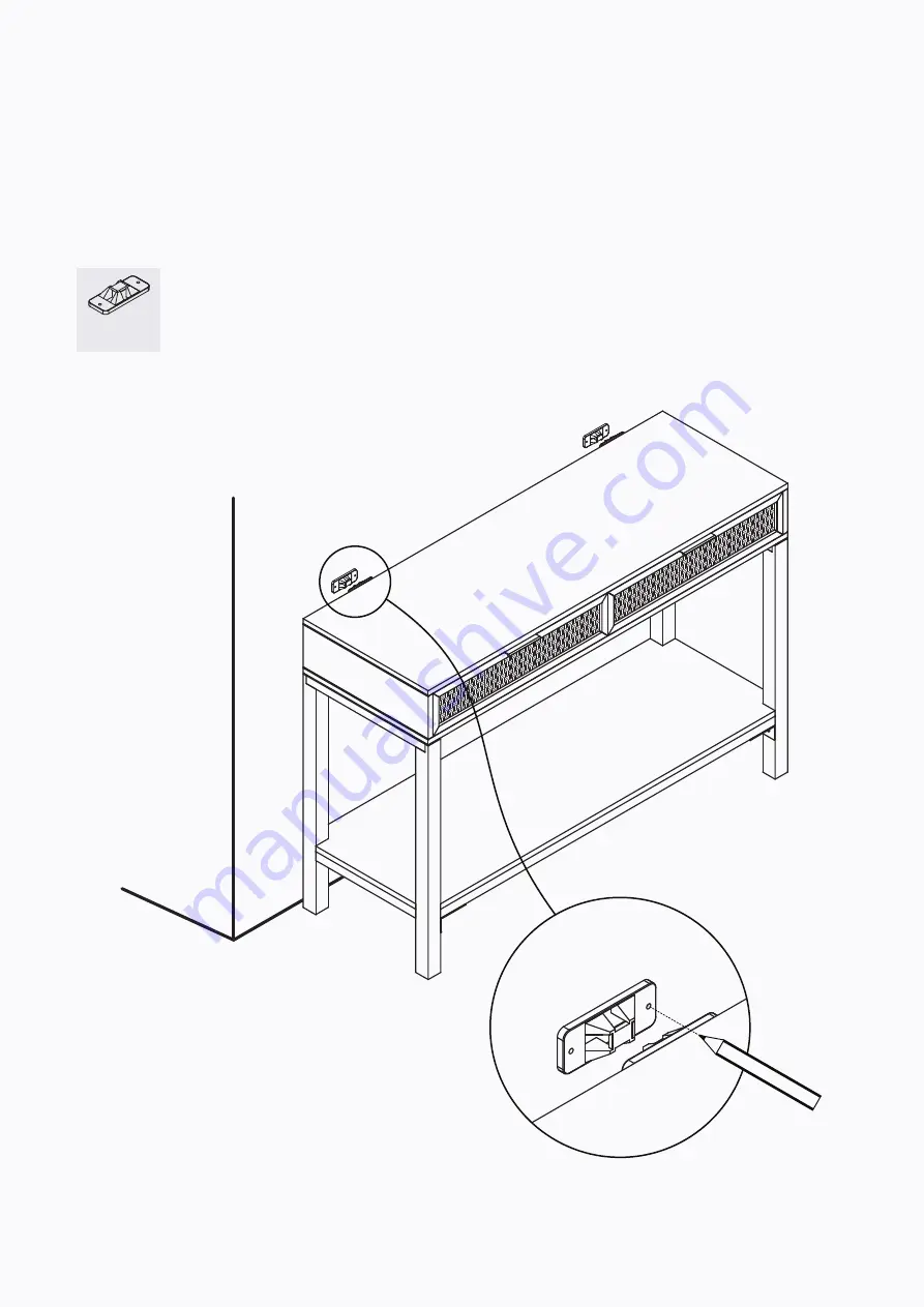 BROSA Caledonia Rattan 2 Drawer Console Table Assembly Manual Download Page 13