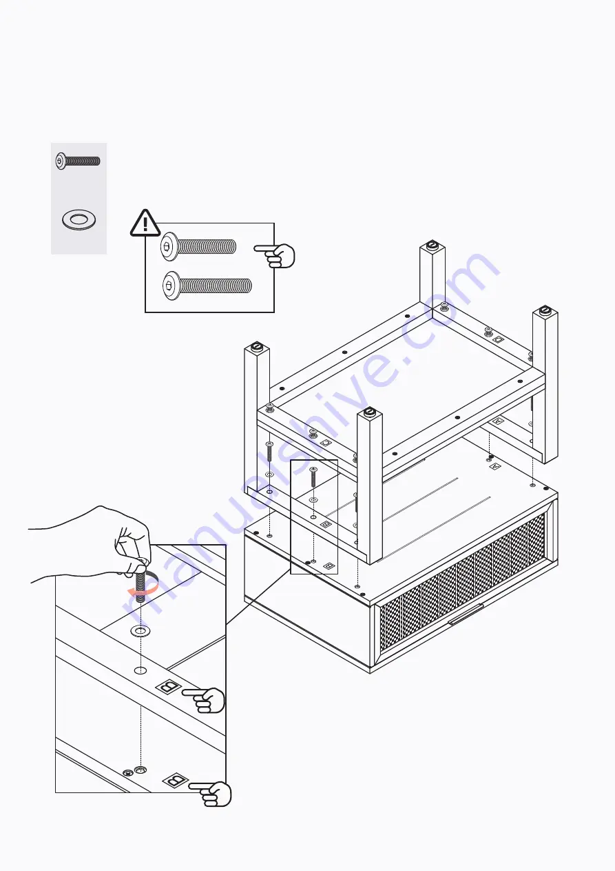 BROSA Caledonia Rattan Bedside Table Assembly Manual Download Page 6