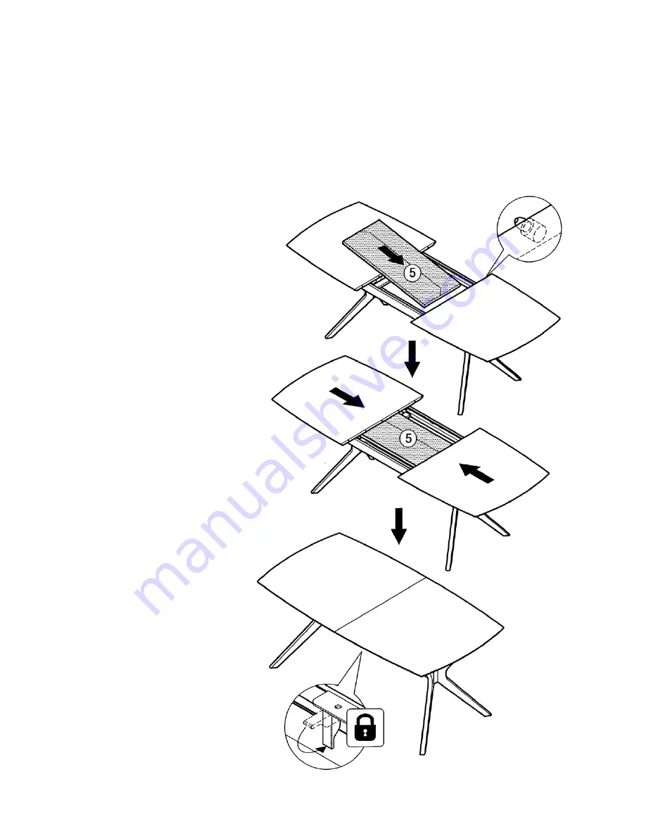 BROSA Elizabeth Extendable Dining Table Assembly Manual Download Page 8