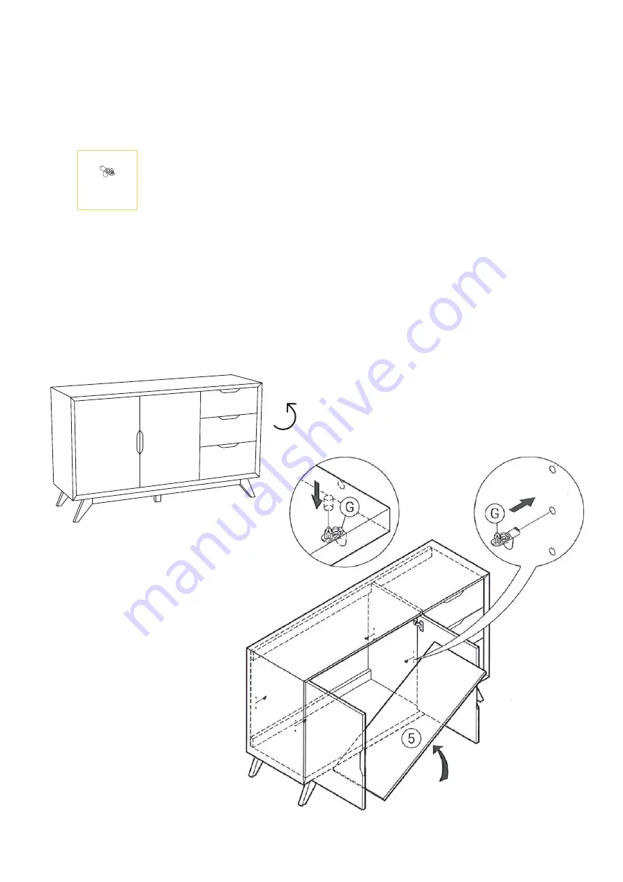 BROSA Elizabeth Sideboard Assembly Manual Download Page 5