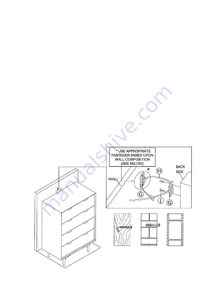 BROSA Ethan 4 Drawer Tall Chest Assembly Manual Download Page 6