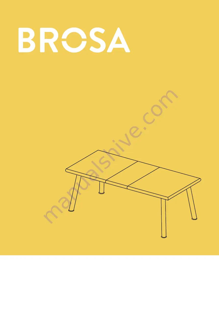 BROSA Field Extendable Dining Table Assembly Manual Download Page 1