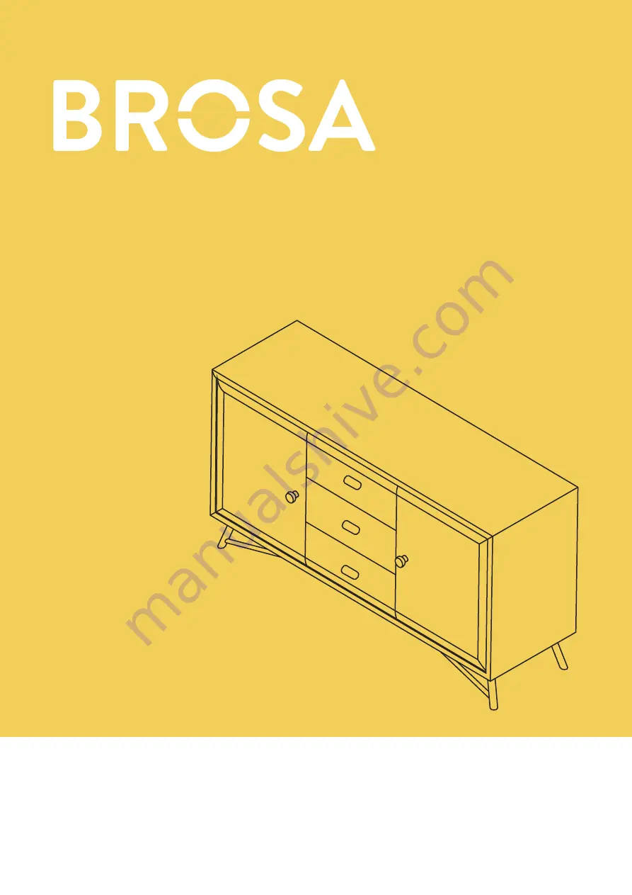 BROSA Field Wide Sideboard Assembly Manual Download Page 1