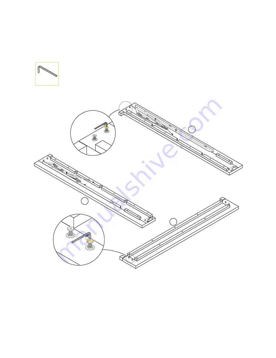 BROSA Gas Lift Bed Frame Base Assembly Manual Download Page 3