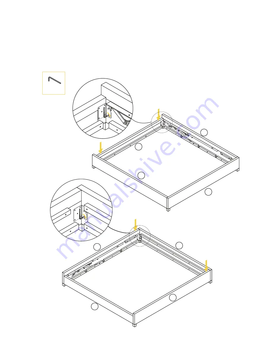 BROSA Gas Lift Bed Frame Base Скачать руководство пользователя страница 4