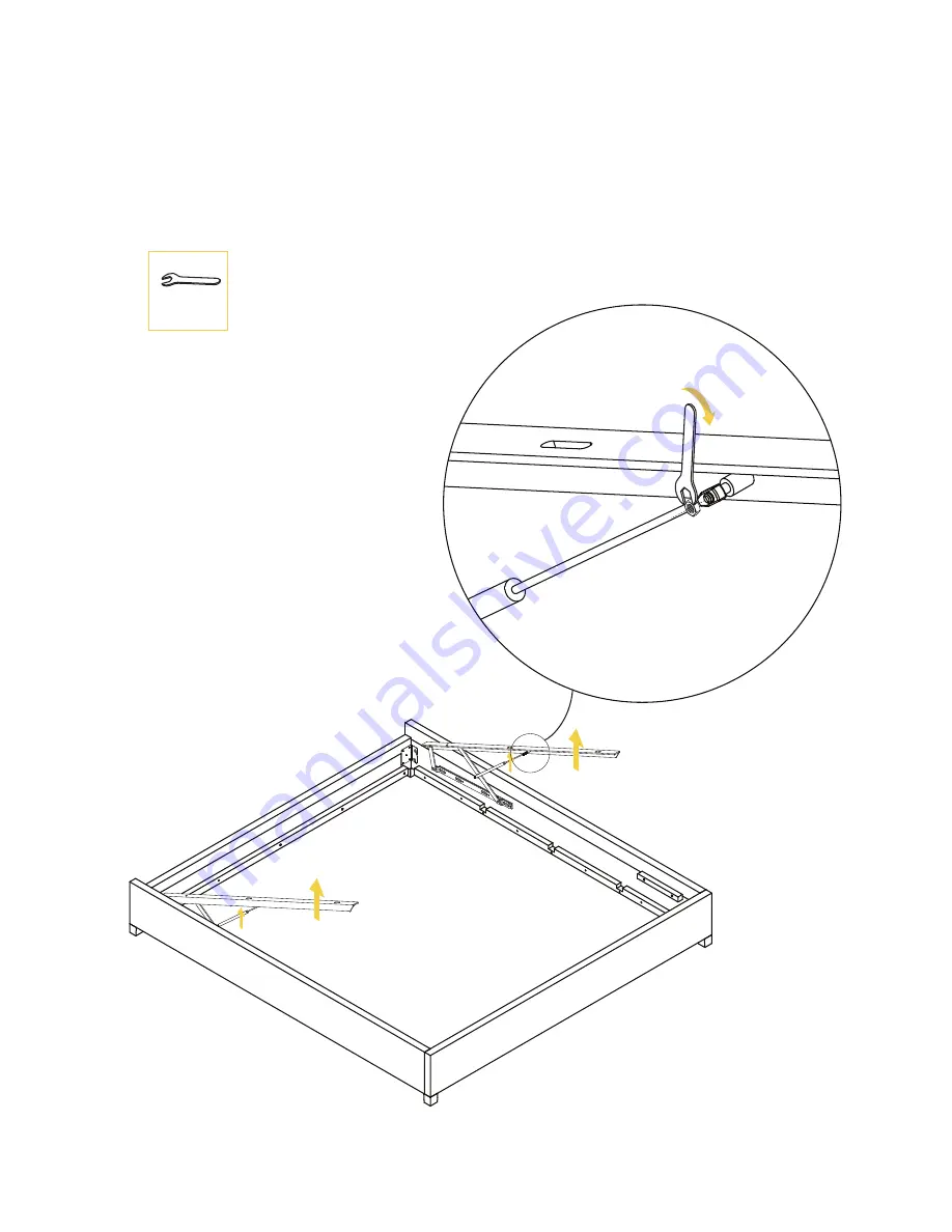 BROSA Gas Lift Bed Frame Base Assembly Manual Download Page 6