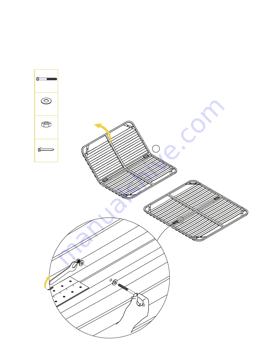 BROSA Gas Lift Bed Frame Base Assembly Manual Download Page 7