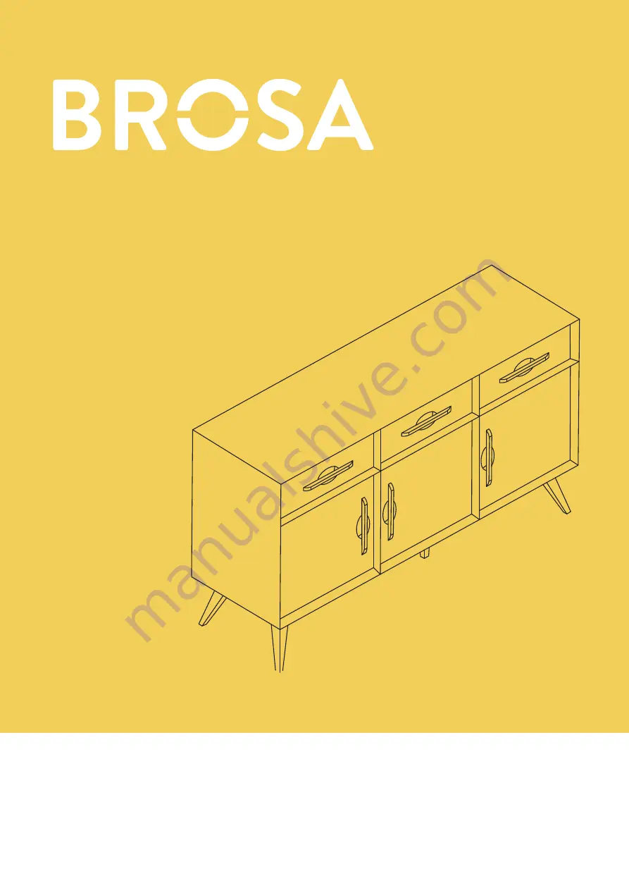 BROSA Hans Sideboard Assembly Manual Download Page 1