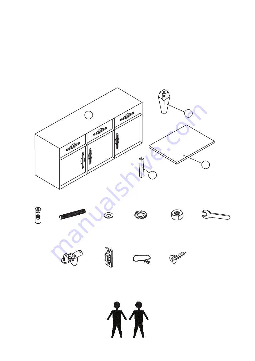 BROSA Hans Sideboard Скачать руководство пользователя страница 2