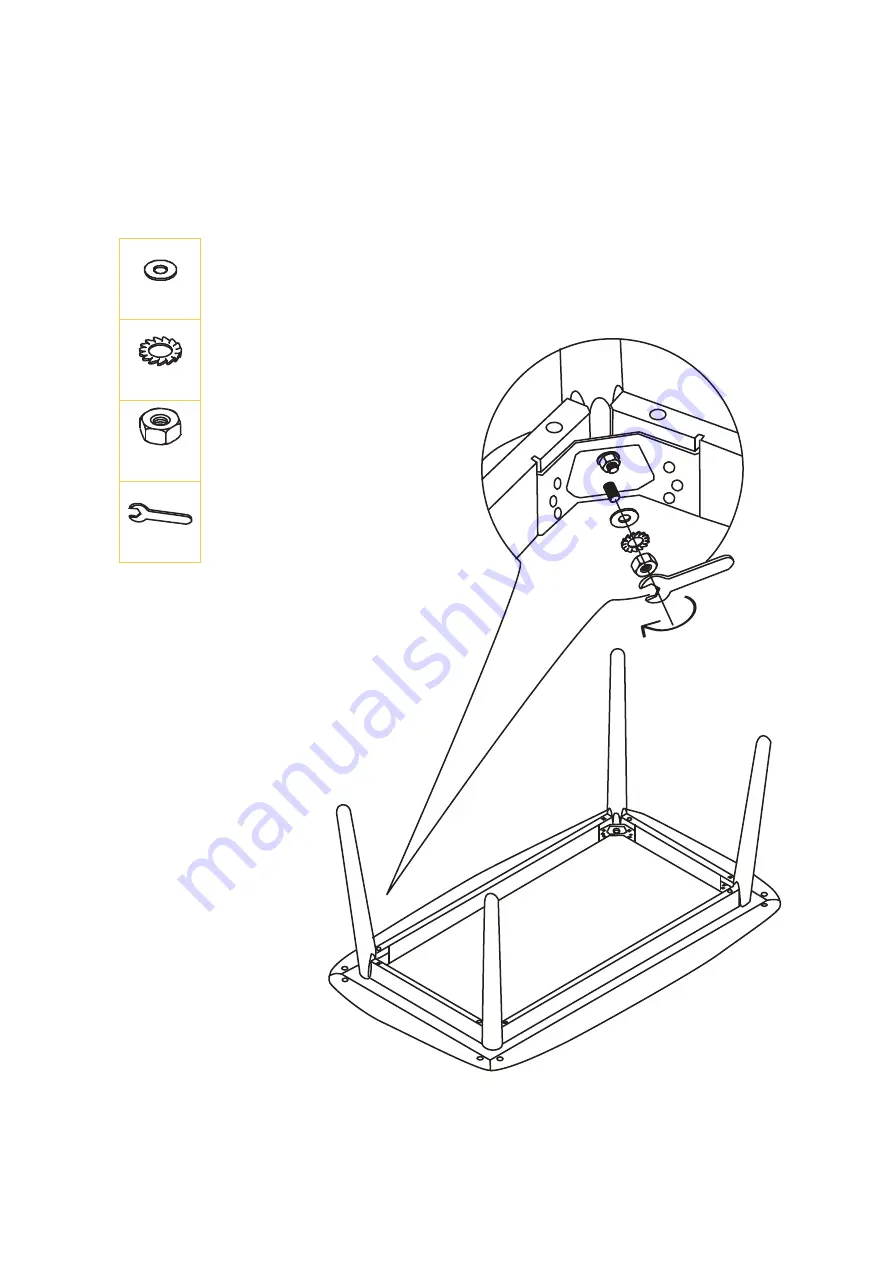 BROSA Kaneko Dining Table Assembly Manual Download Page 4