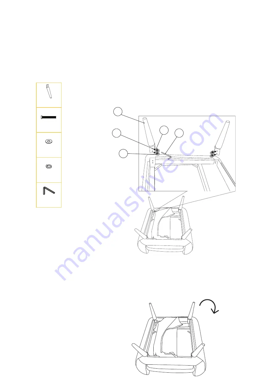 BROSA Kraesten Armchair Assembly Manual Download Page 3