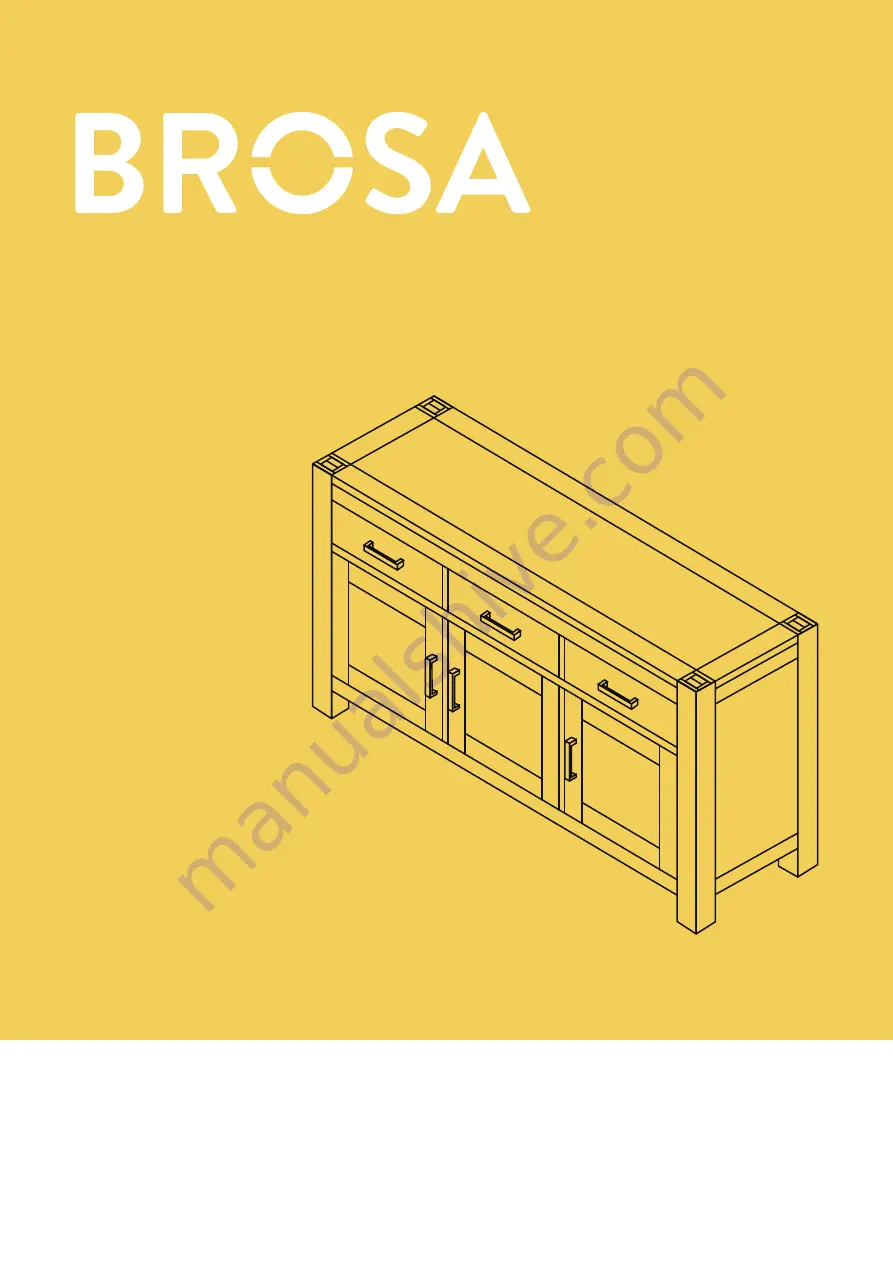 BROSA Majime Wide Sideboard Assembly Manual Download Page 1