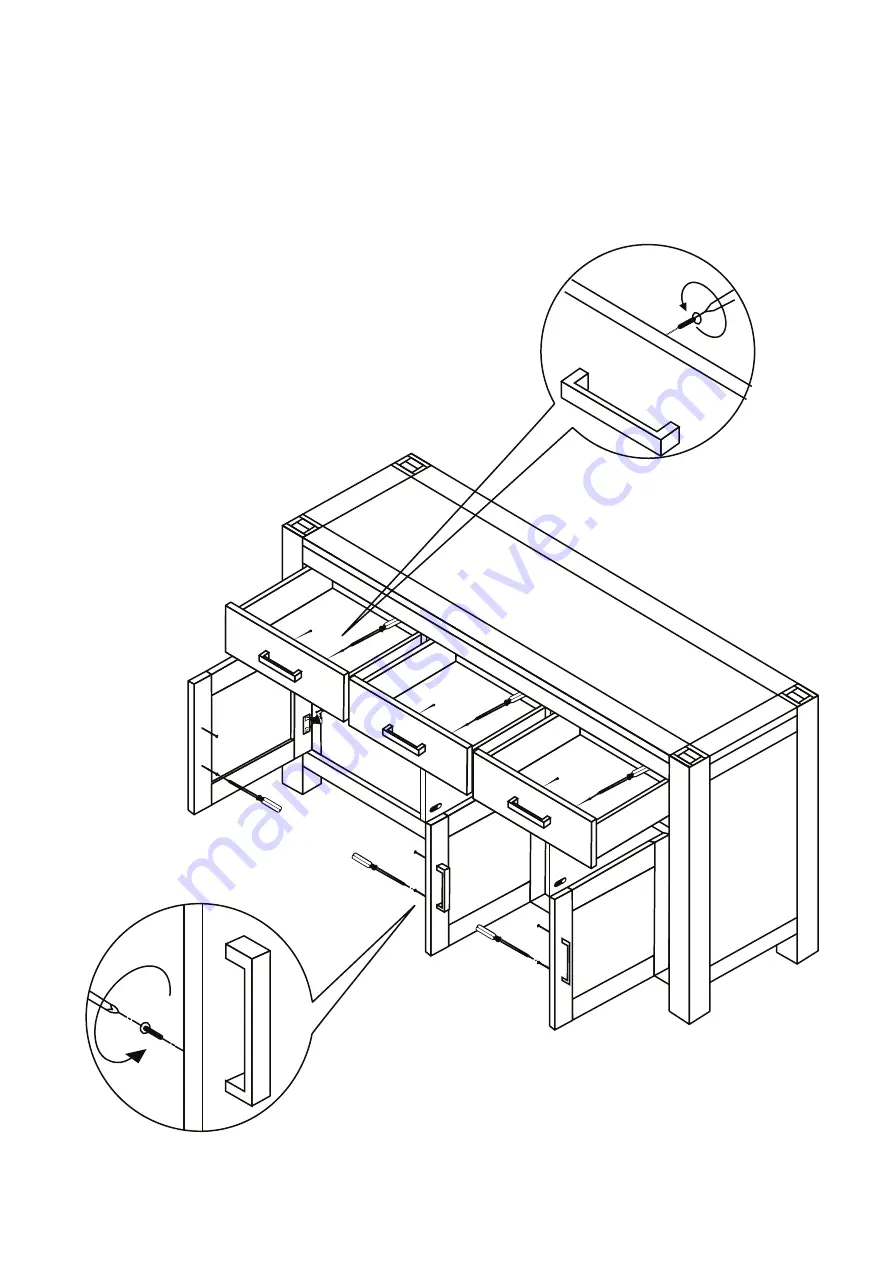 BROSA Majime Wide Sideboard Assembly Manual Download Page 4