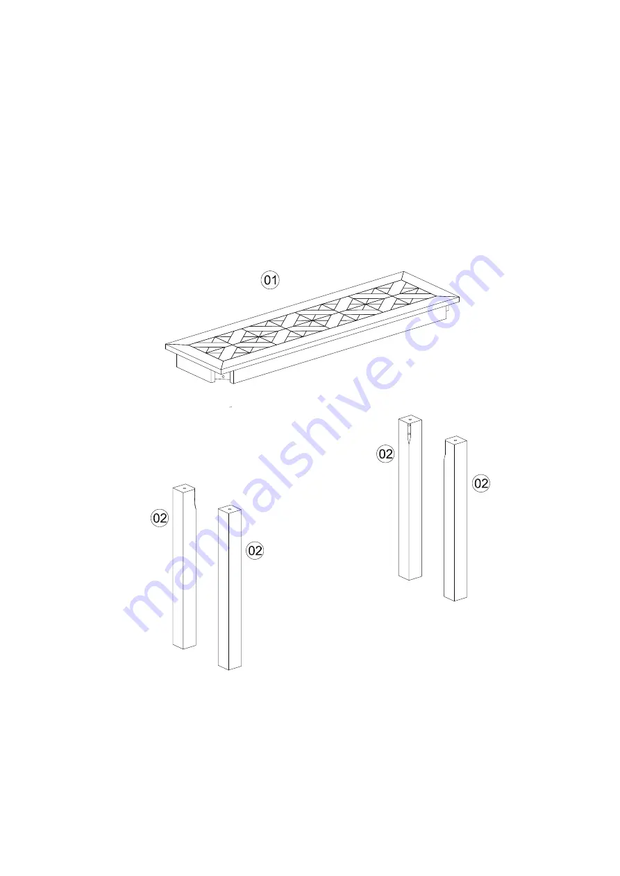 BROSA Mita Console Table Assembly Manual Download Page 2