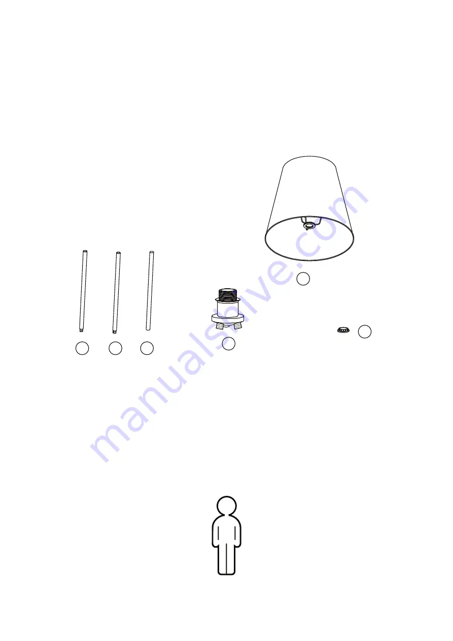 BROSA Pluto Tripod Floor Lamp Assembly Manual Download Page 2