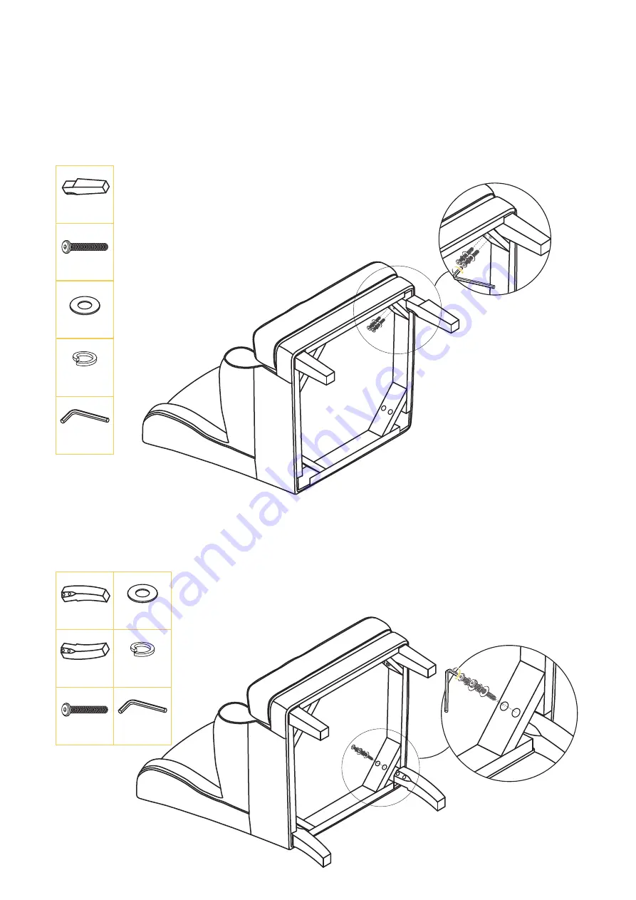 BROSA Robert Wing Back Armchair Assembly Manual Download Page 3