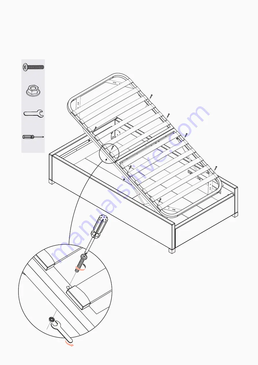 BROSA Single Size Upholstered Gaslift Bed Base Скачать руководство пользователя страница 14