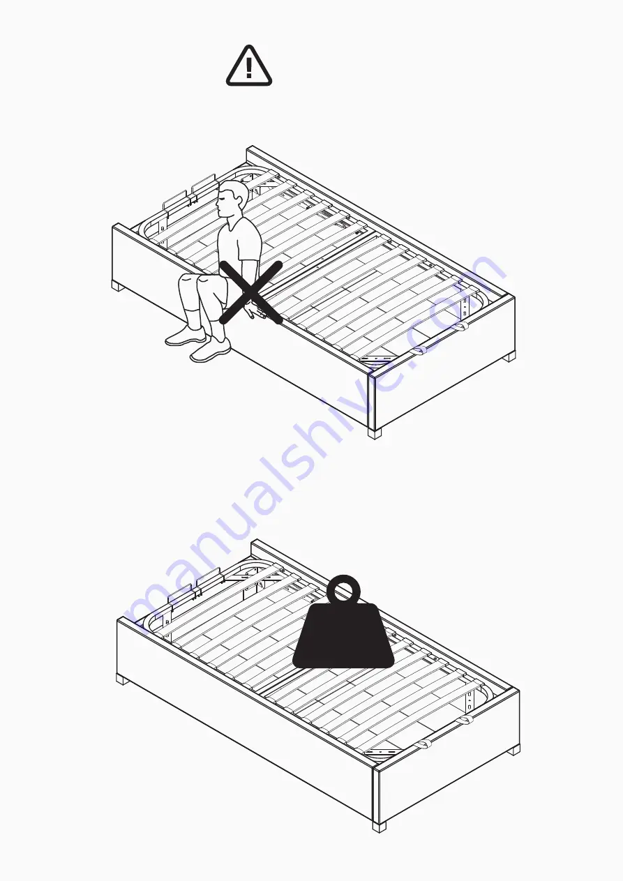 BROSA Single Size Upholstered Gaslift Bed Base Assembly Manual Download Page 19