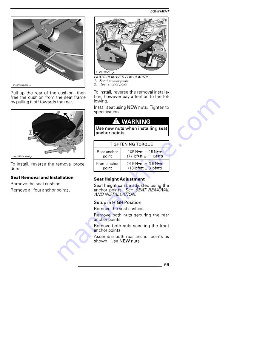 BRP Can Am Maverick 2019 Series Operator'S Manual Download Page 71