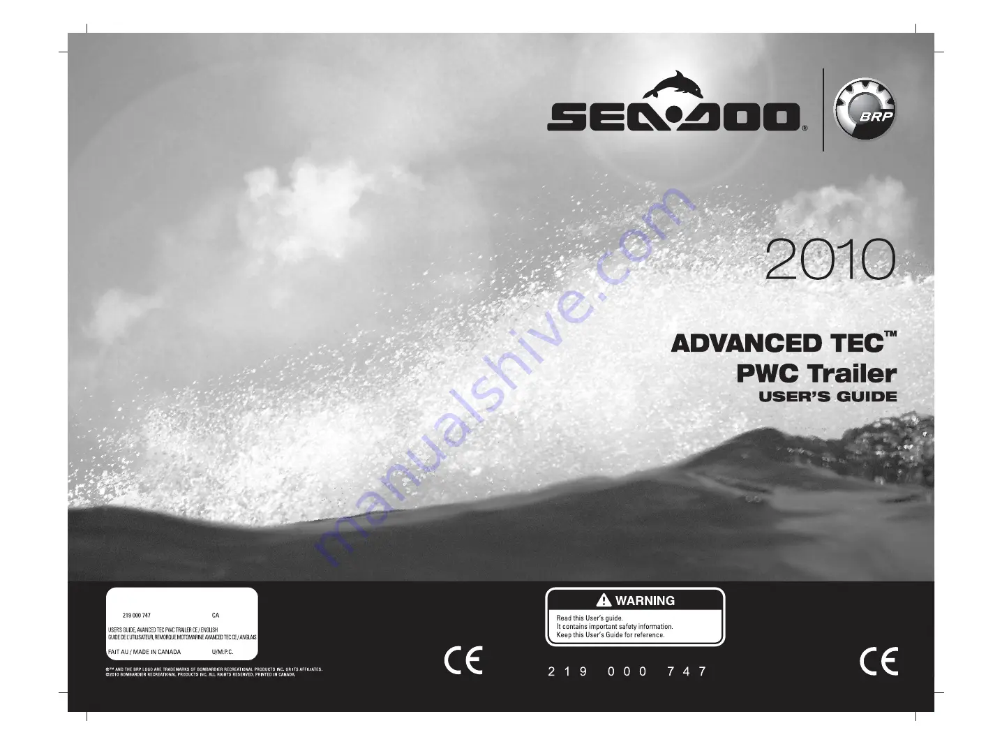 BRP SEA-DOO ADVANCED TEC 2010 User Manual Download Page 63