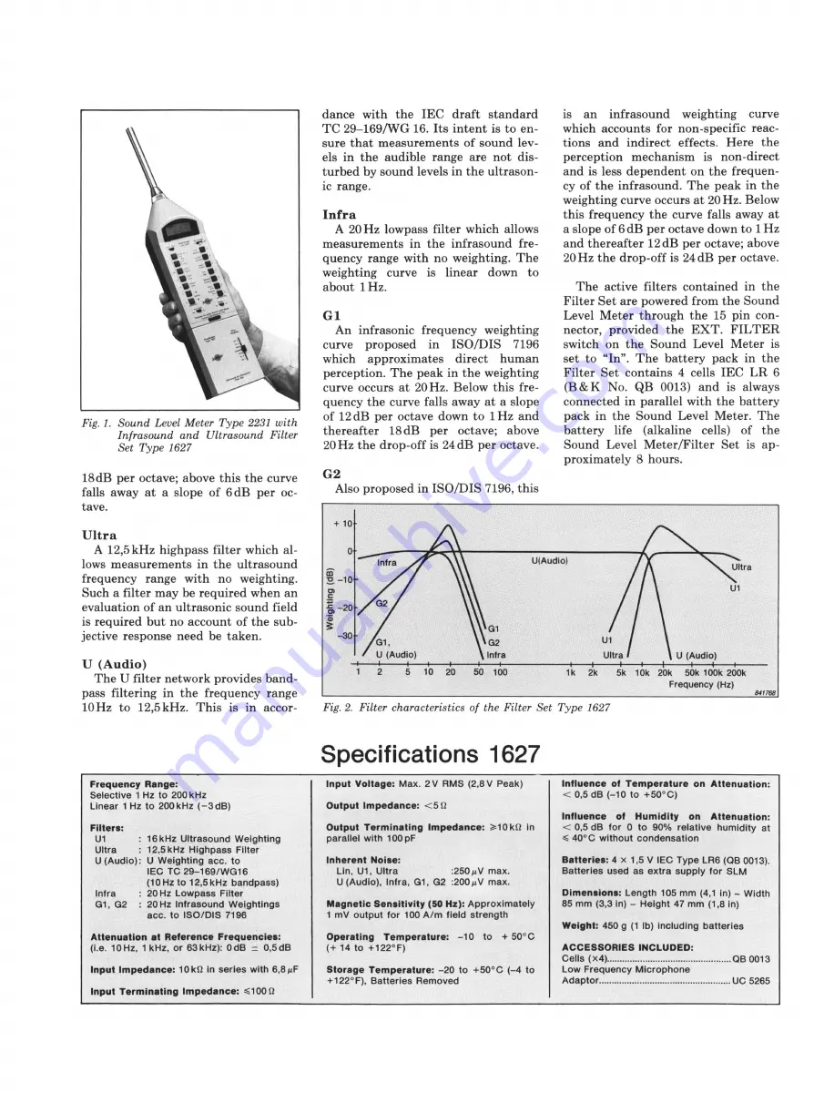 Brüel & Kjær 1627 Instruction Manual Download Page 10