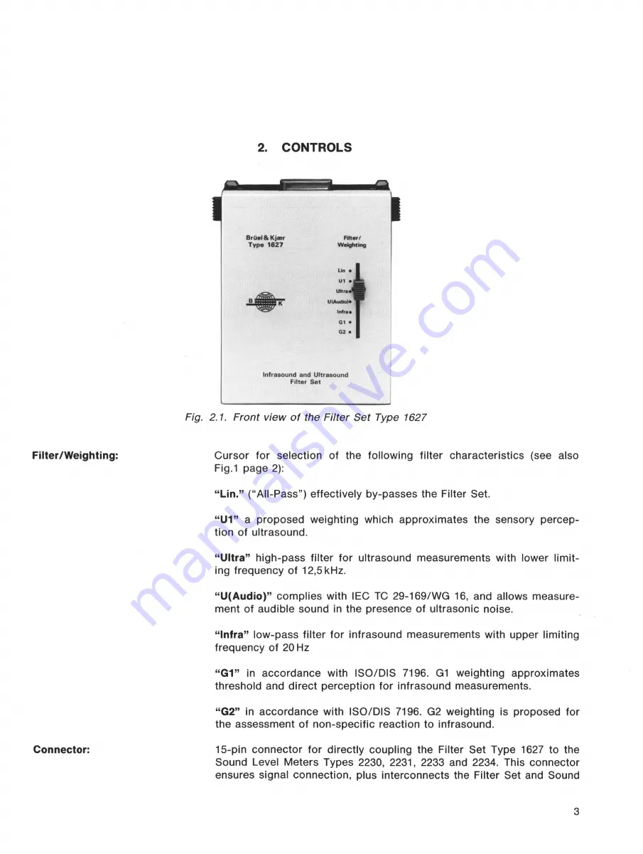 Brüel & Kjær 1627 Instruction Manual Download Page 11