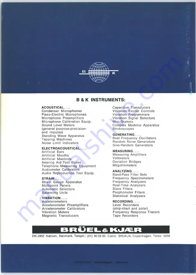 BRUEL & KJAER 2807 Instructions And Applications Download Page 32