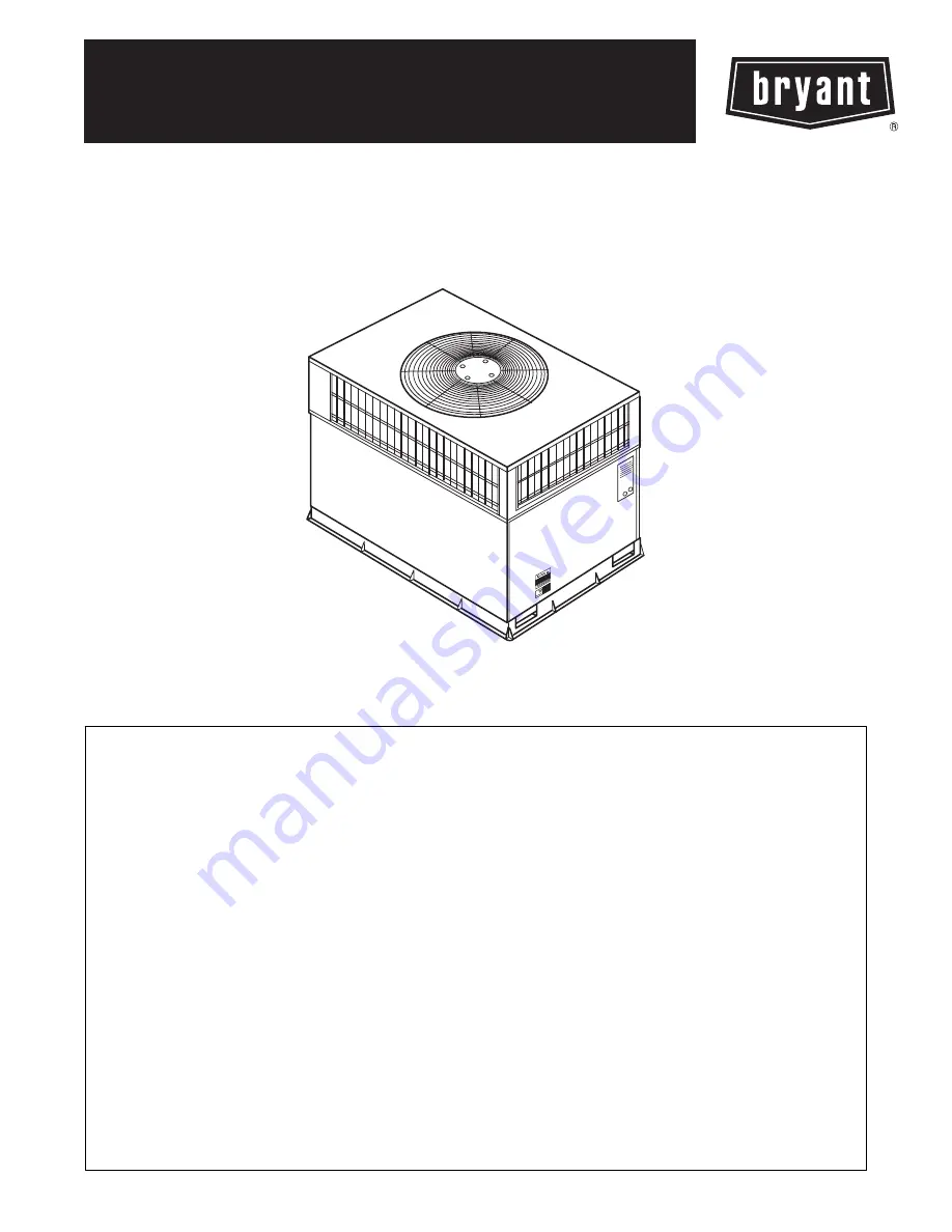 Bryant 607B User'S Information Manual Download Page 1