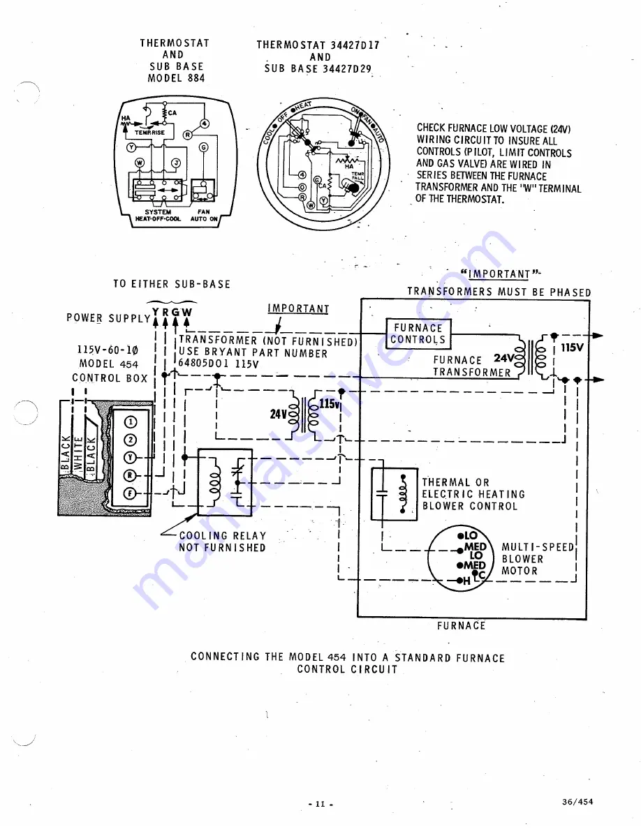 Bryant GAS-FIRED AIR CONDITIONER 454 Installation Instructions Manual Download Page 11