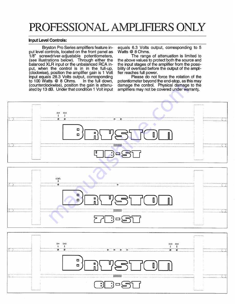 Bryston 3B Скачать руководство пользователя страница 9