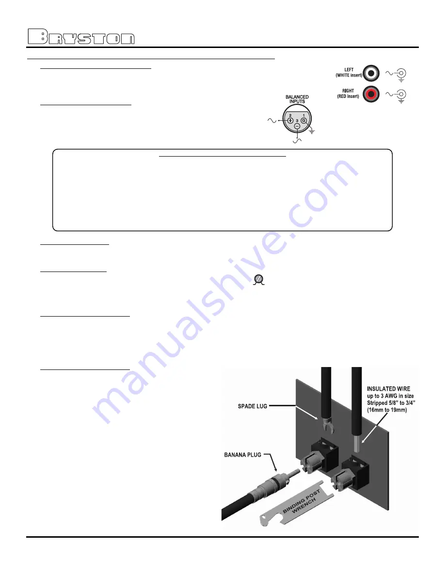 Bryston 875 HT Owner'S Manual Download Page 6