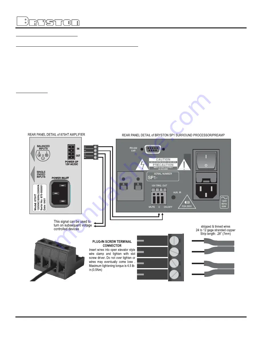 Bryston 875 HT Owner'S Manual Download Page 12