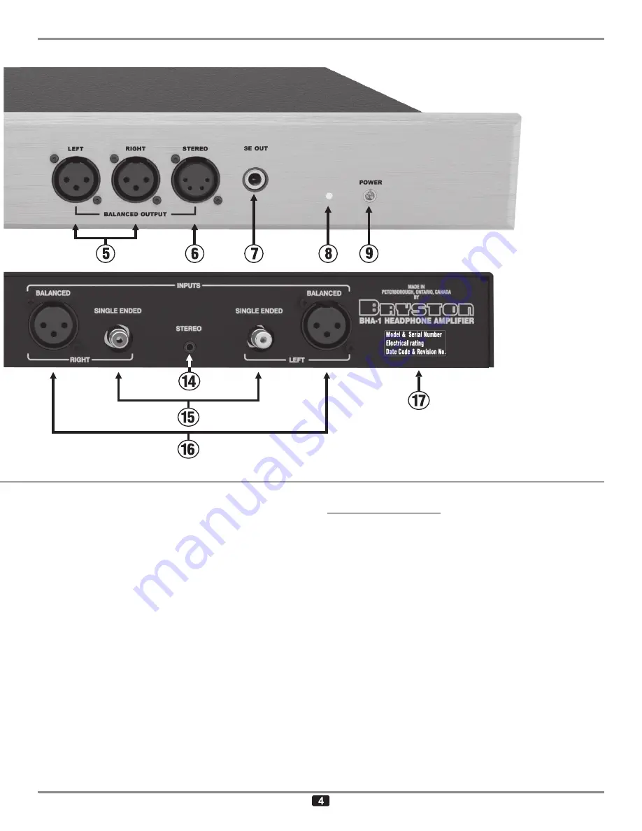 Bryston BHA-1 Owner'S Manual Download Page 7