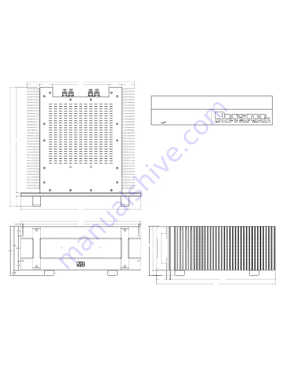 Bryston C Series 14B-SST-PRO Скачать руководство пользователя страница 1