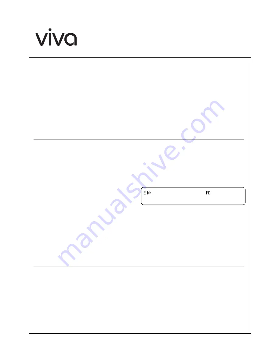 BSH VIVA WW10A00GB Instructions For Installation And Use Manual Download Page 18