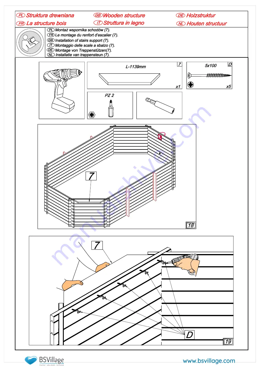 BSVILLAGE NaturalWood 560 Assembly Manual Download Page 26