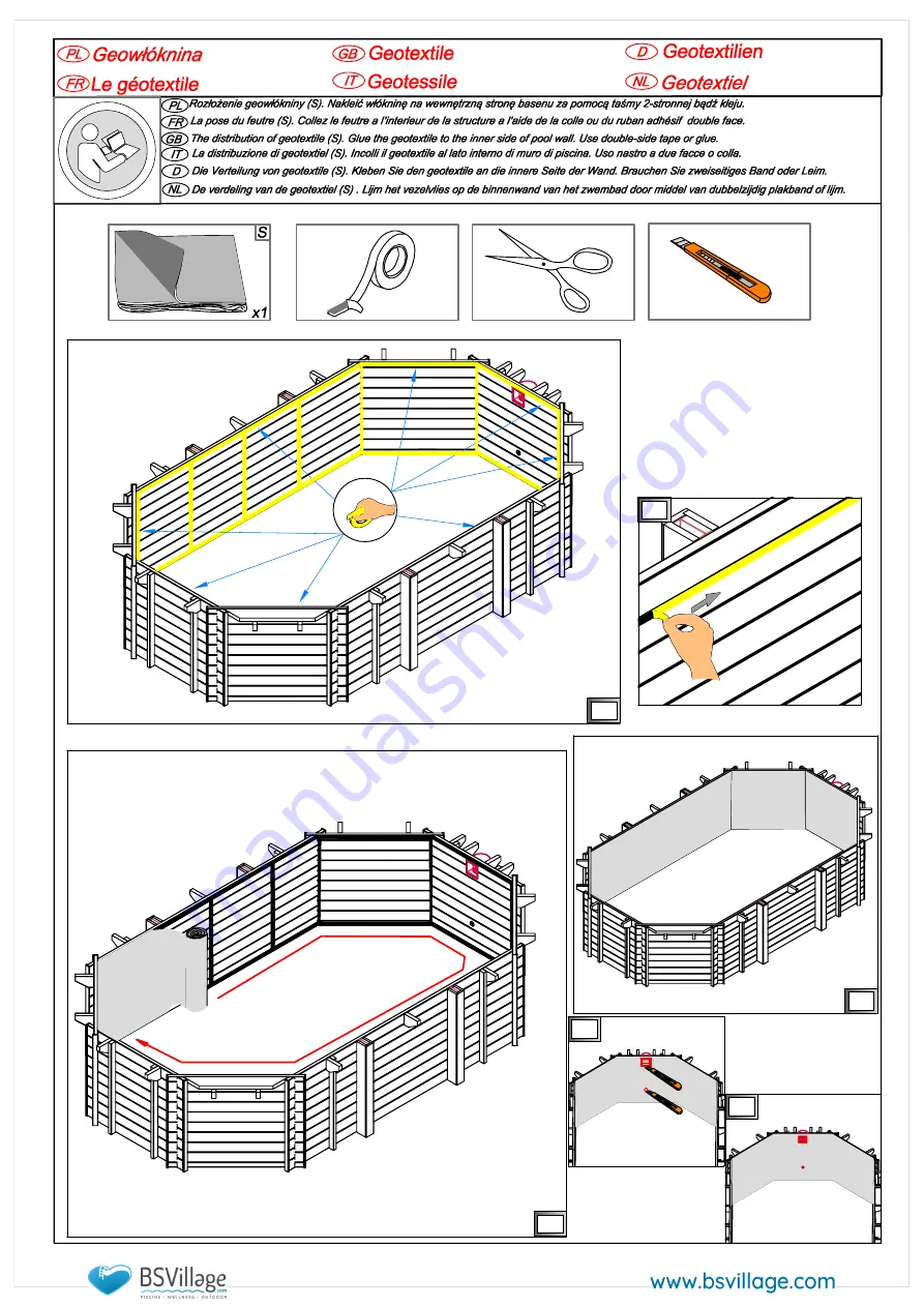 BSVILLAGE NaturalWood 560 Assembly Manual Download Page 32