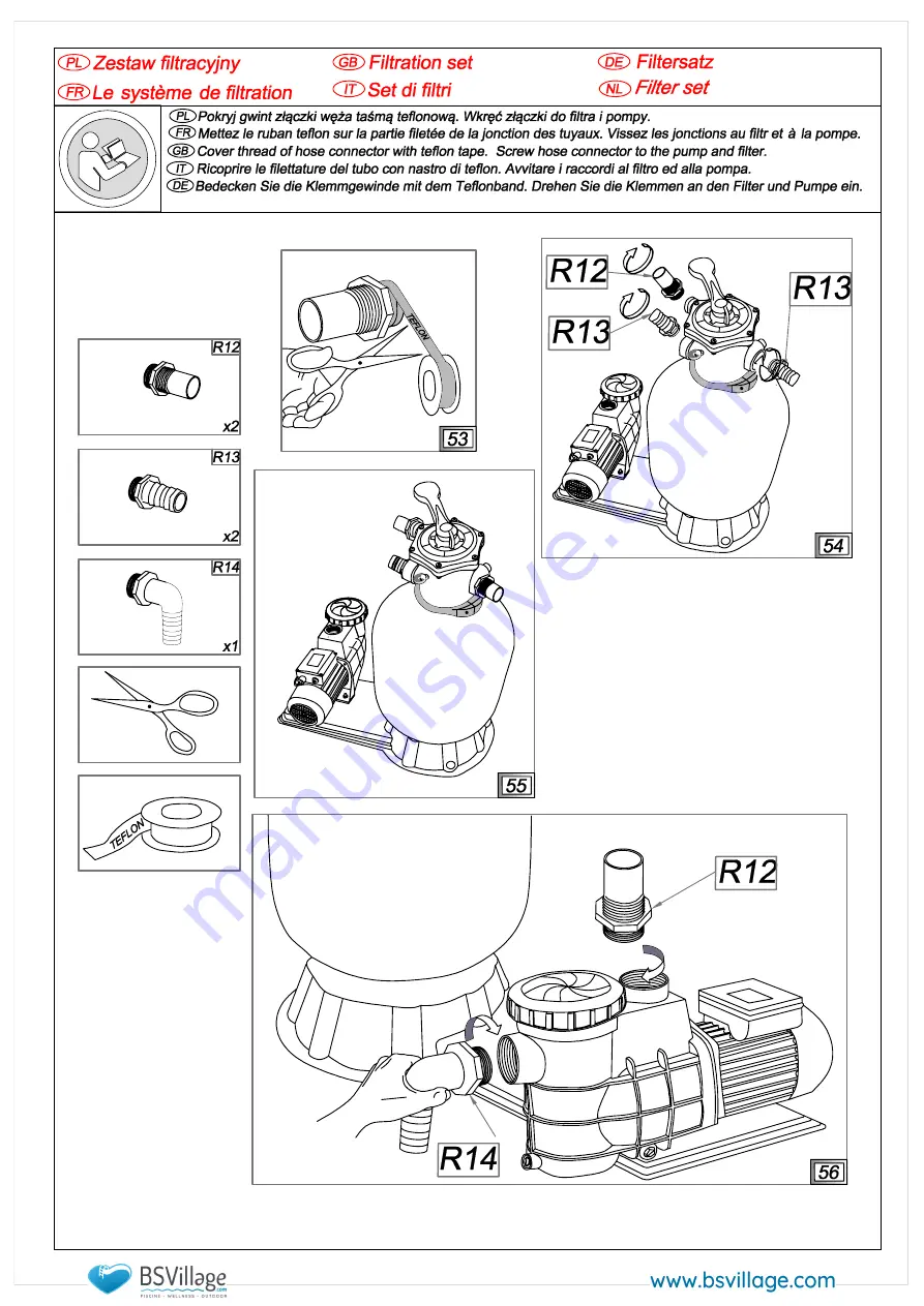 BSVILLAGE NaturalWood 560 Assembly Manual Download Page 44