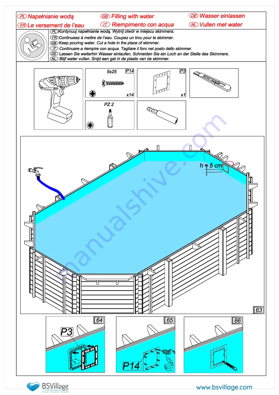 BSVILLAGE NaturalWood 560 Assembly Manual Download Page 46