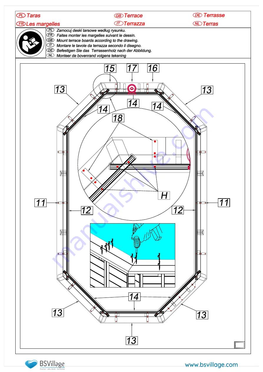 BSVILLAGE NaturalWood 560 Assembly Manual Download Page 50