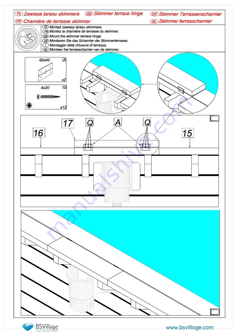 BSVILLAGE NaturalWood 560 Assembly Manual Download Page 51