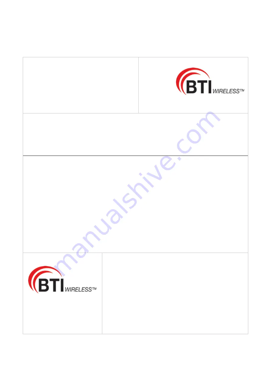 BTI Wireless MBSC-C User Manual Download Page 1