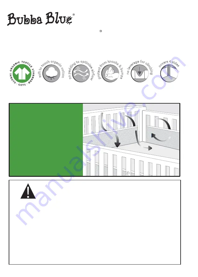 Bubba Blue Breathe Easy Cot Liner Installation Manual Download Page 1