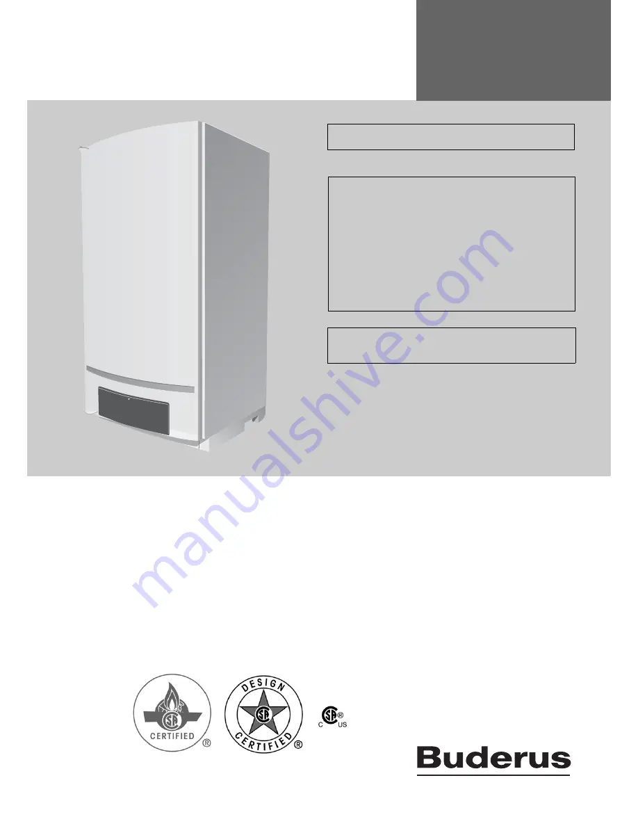 Buderus GB162-80 kW Instruction Manual Download Page 1